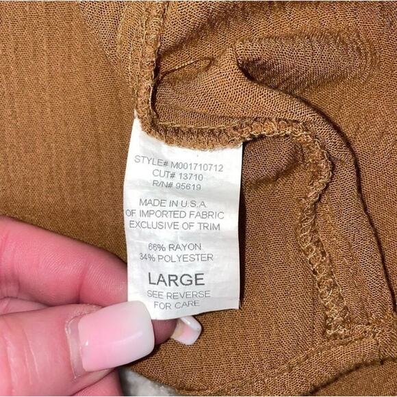 Uniform John Paul Richard dark mustard/tan sleeveless SZ LG - Picture 6 of 8